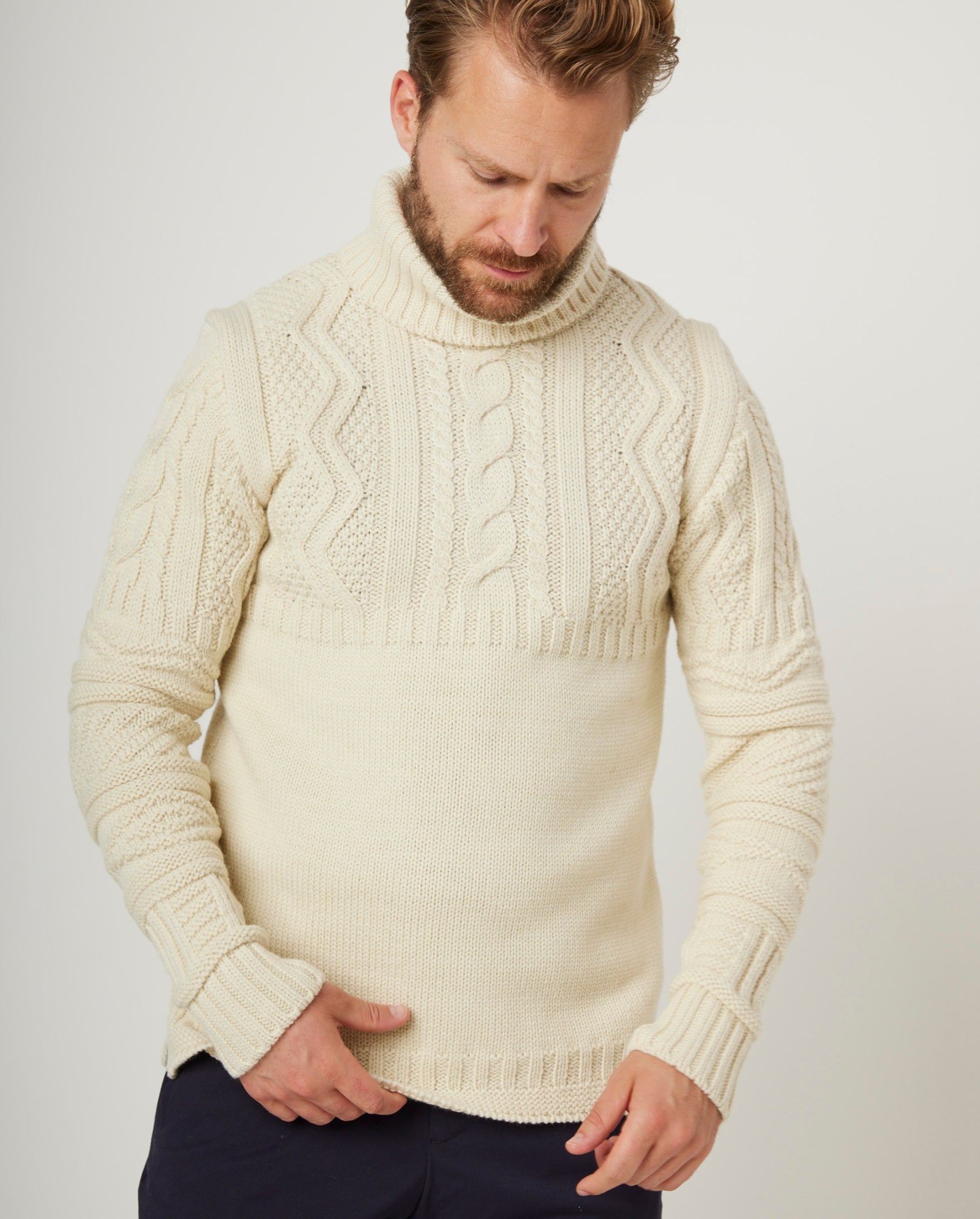 Mens high neck outlet jumper