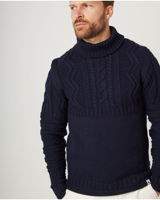 Fisherman Roll Neck Jumper