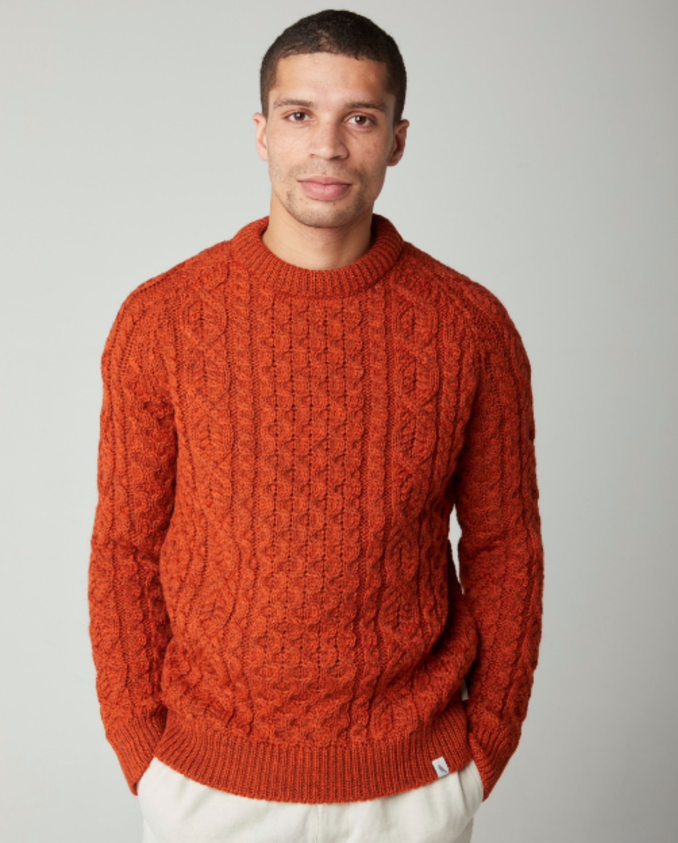 Orange shop wool jumper