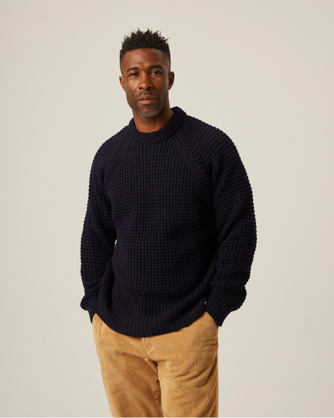 Waffle Crew Neck Jumper