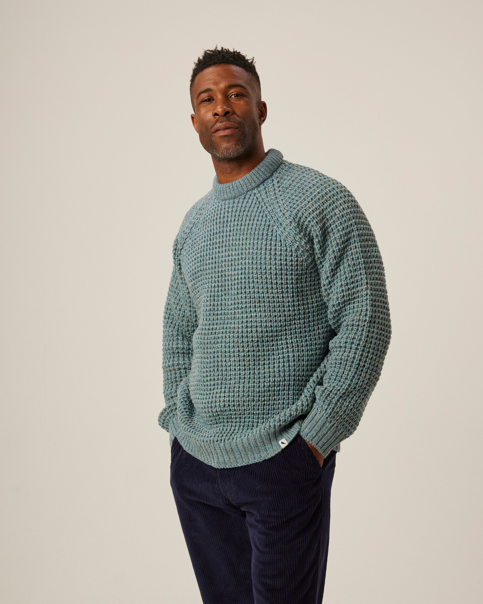 Waffle Crew Neck Jumper Peregrine Clothing