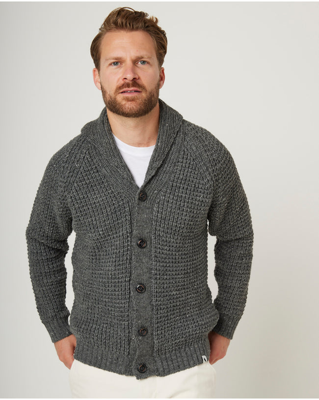 Waffle Shawl Cardigan