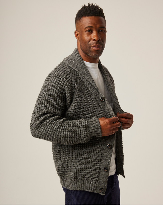 Waffle Shawl Cardigan